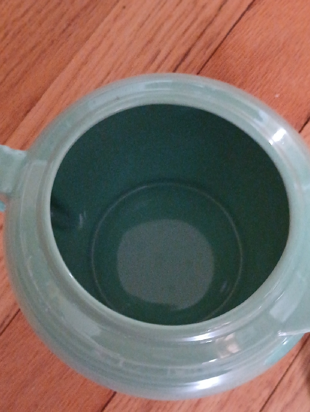 FiestaWare Homer Laughlon Teapot Small Sea Mist Color Shamrock  Motif-2 Cups - Picture 5 of 6